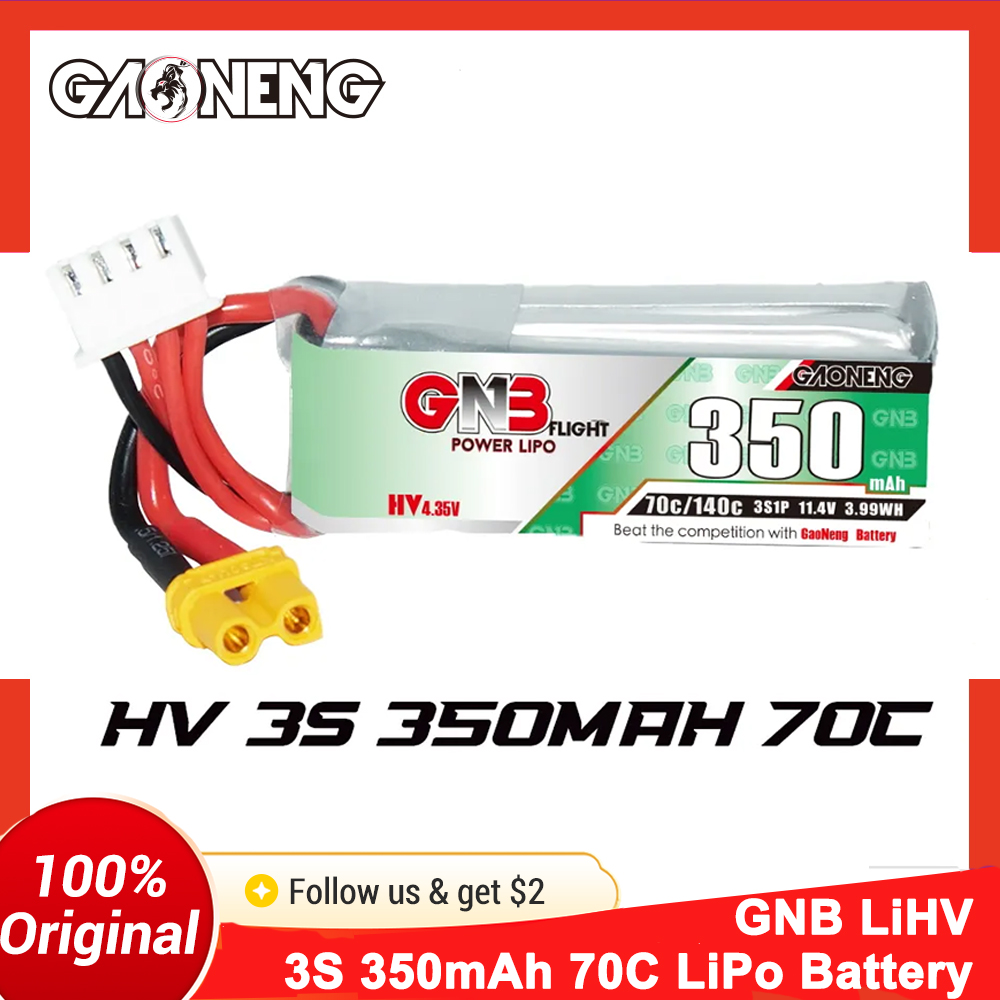 Gaoneng GNB 350mAh 3S 70C LiPo - Walksnail Avatar Hd Goggles X recensie en prijs