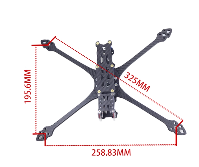 MAK5 MK5 7 inch 325mm Carbon F - Geprc Rad Vtx 5.8G 2.5W recensie en prijs